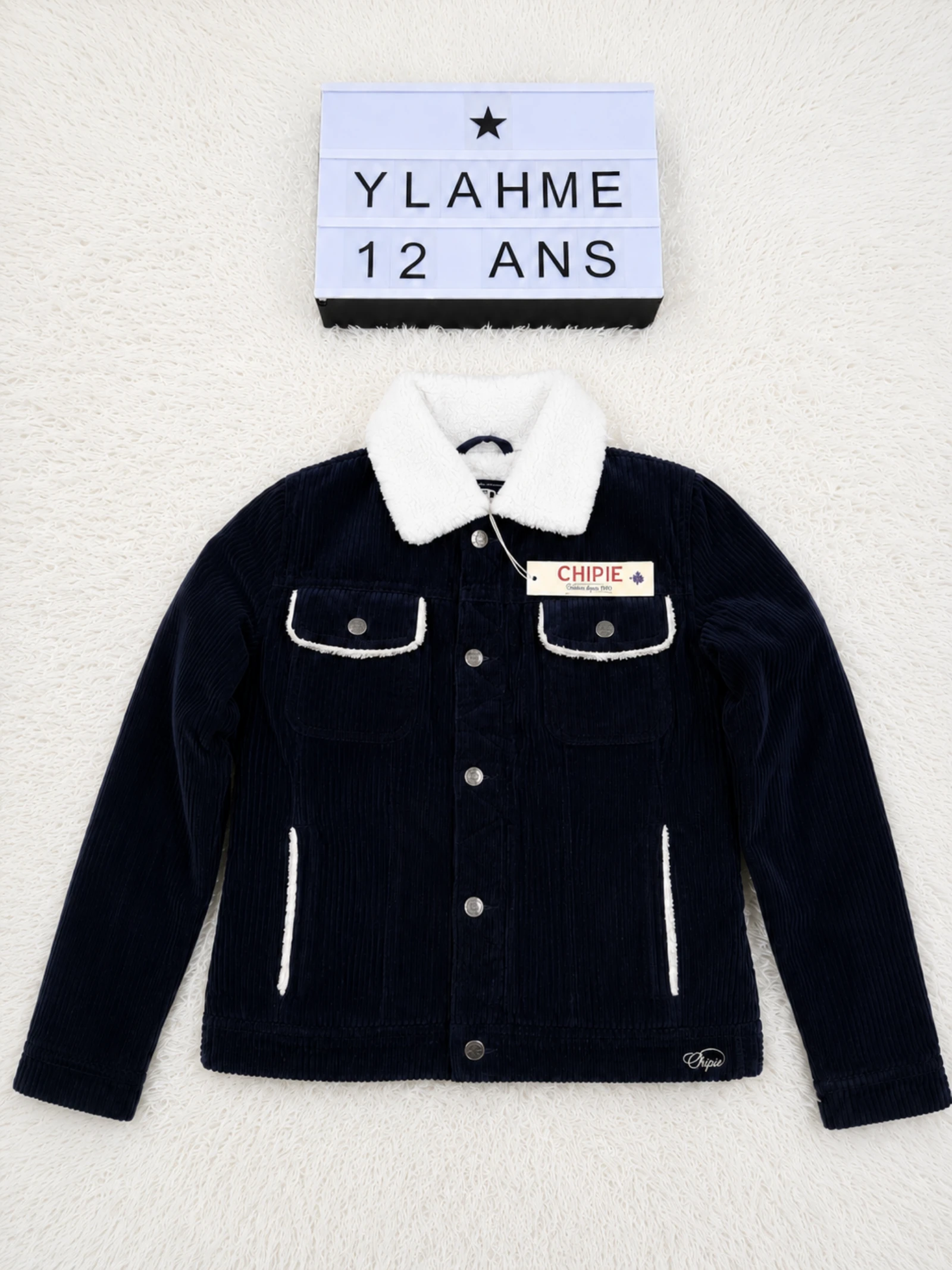Chipie ribbed velvet jacket lined with sherpa XS 12 years 👒 – photo 2